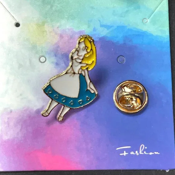 Alice Wonderland Lapel Pin Dress Badge Brooch Accessories Jewelry Gift Pin - Picture 4 of 6